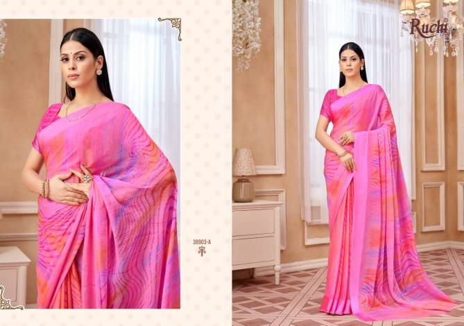 Cherry 42 By Ruchi Chiffon Daily Wear Sarees Suppliers In India